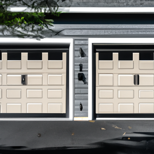 Suburban Voorhees driveway showing a modern residential garage door with visible panel texture and hardware, no people.
